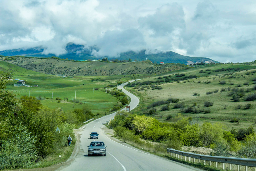 Scenic drive through southern Georgia's rolling countryside
