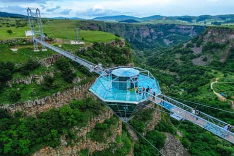 Panoramic view of Dashbashi Canyon from the rim