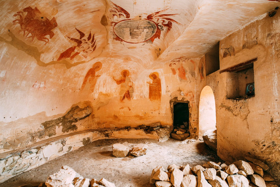 Udabno cave monastery frescoes