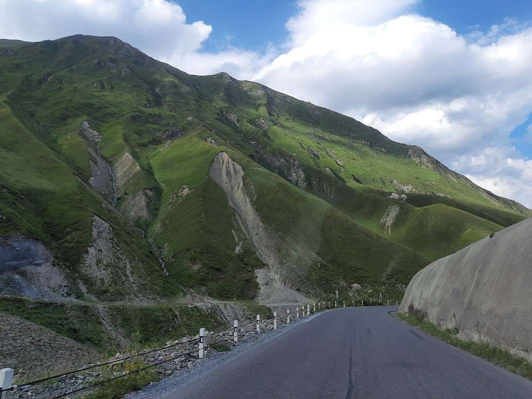 Cross Pass viewpoint at 2,379 meters on the Georgian Military Highway