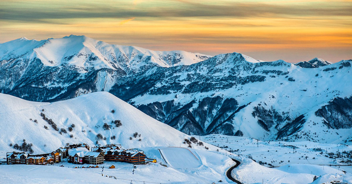 Stunning Caucasus views from Gudauri at sunset