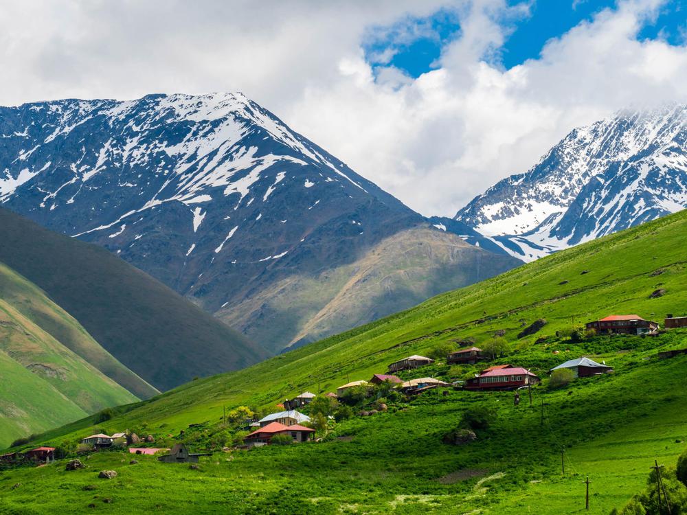 Juta village nestled in a remote mountain valley at 2,200 meters