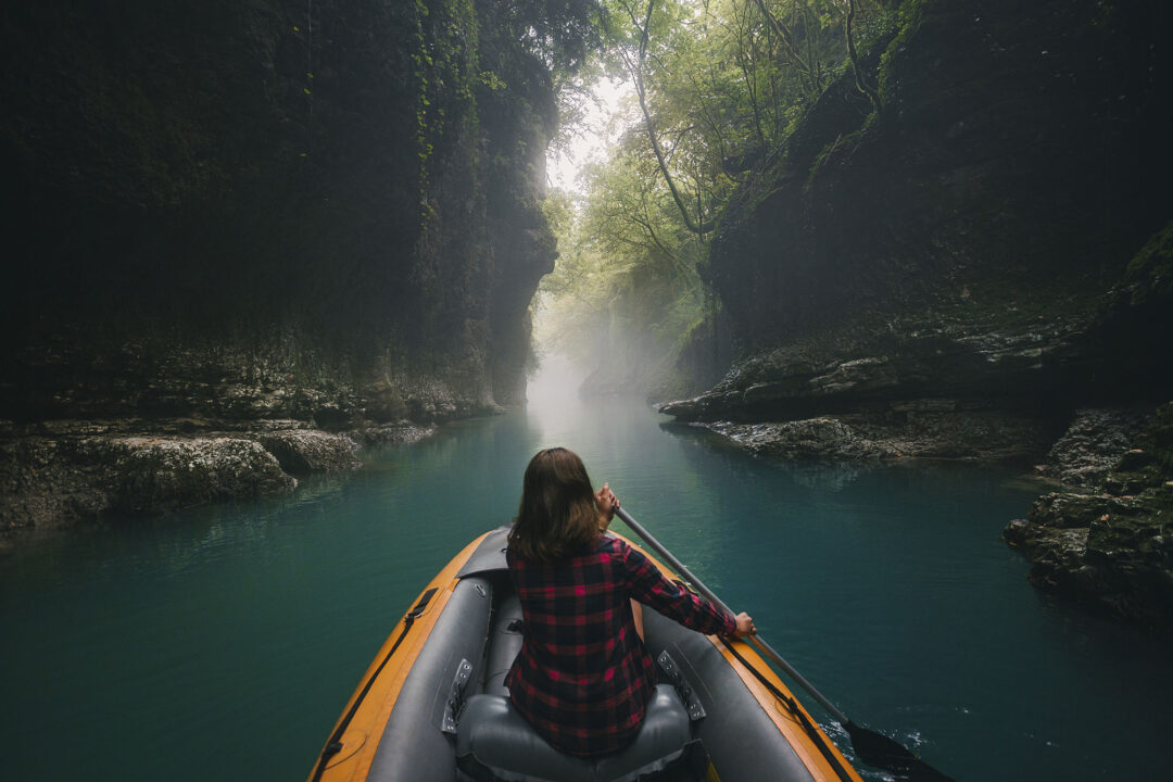 Martvili Canyon turquoise water boat ride