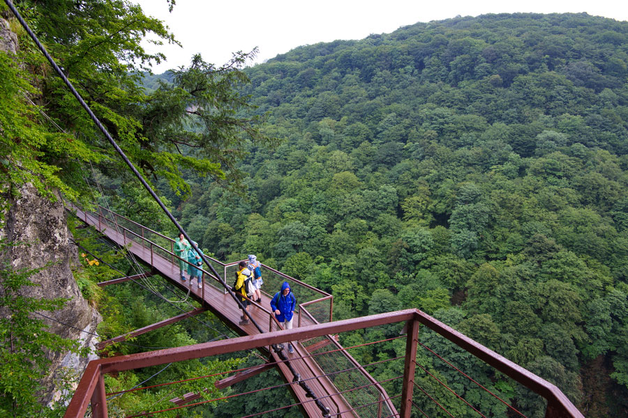 Panoramic view from Okatse Canyon walkway