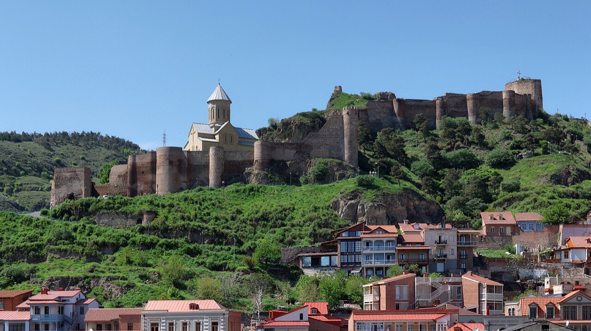 Narikala Fortress overlooking Tbilisi and the Mtkvari River