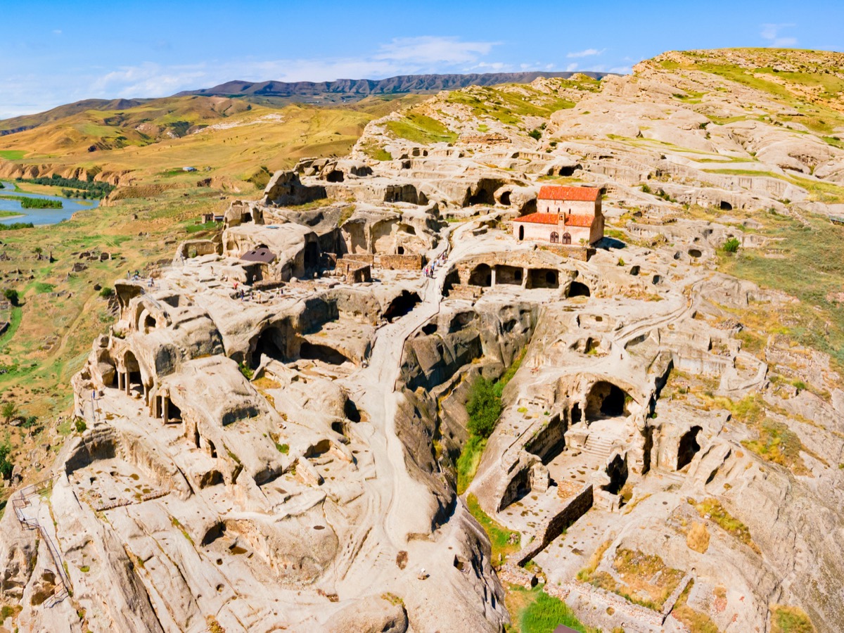 Rock-hewn chambers and tunnels inside Uplistsikhe